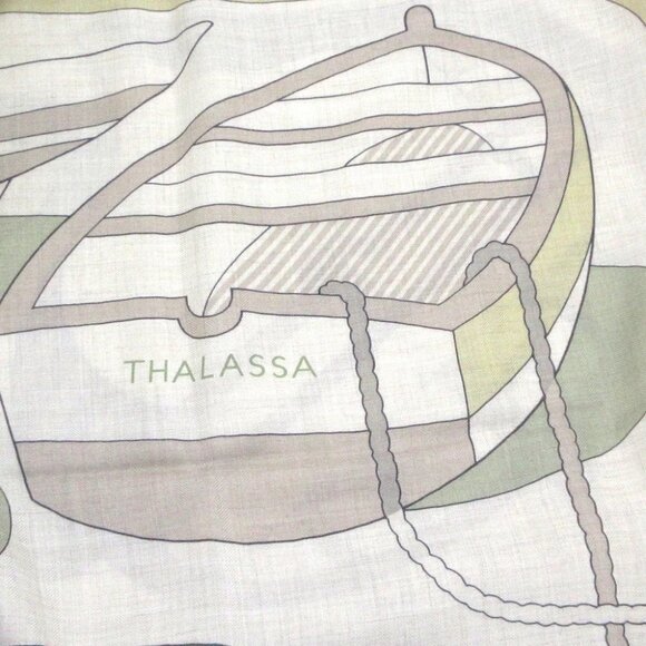 Auth HERMES Carres 140/Carre Geant Cream Beige Multi Cashmere Silk Scarf - Picture 2 of 6